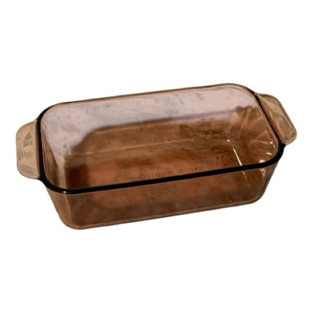 Pyrex Vintage Purple Amber Glass Baking Dish